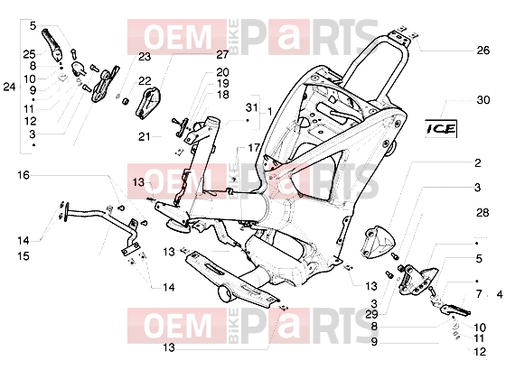 Chassis » Frame - Gilera Ice