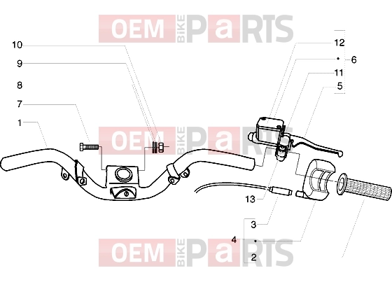 gilera Ice Handlebars » Handlebars-MASTER CYLINDER