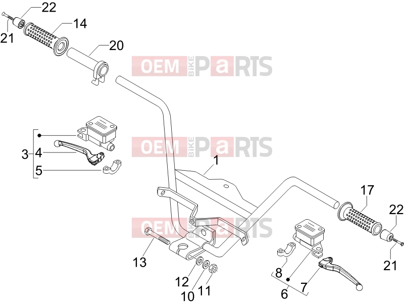 gilera 2006 Nexus 250 Handlebars/Steering » Handlebars - Master cil.
