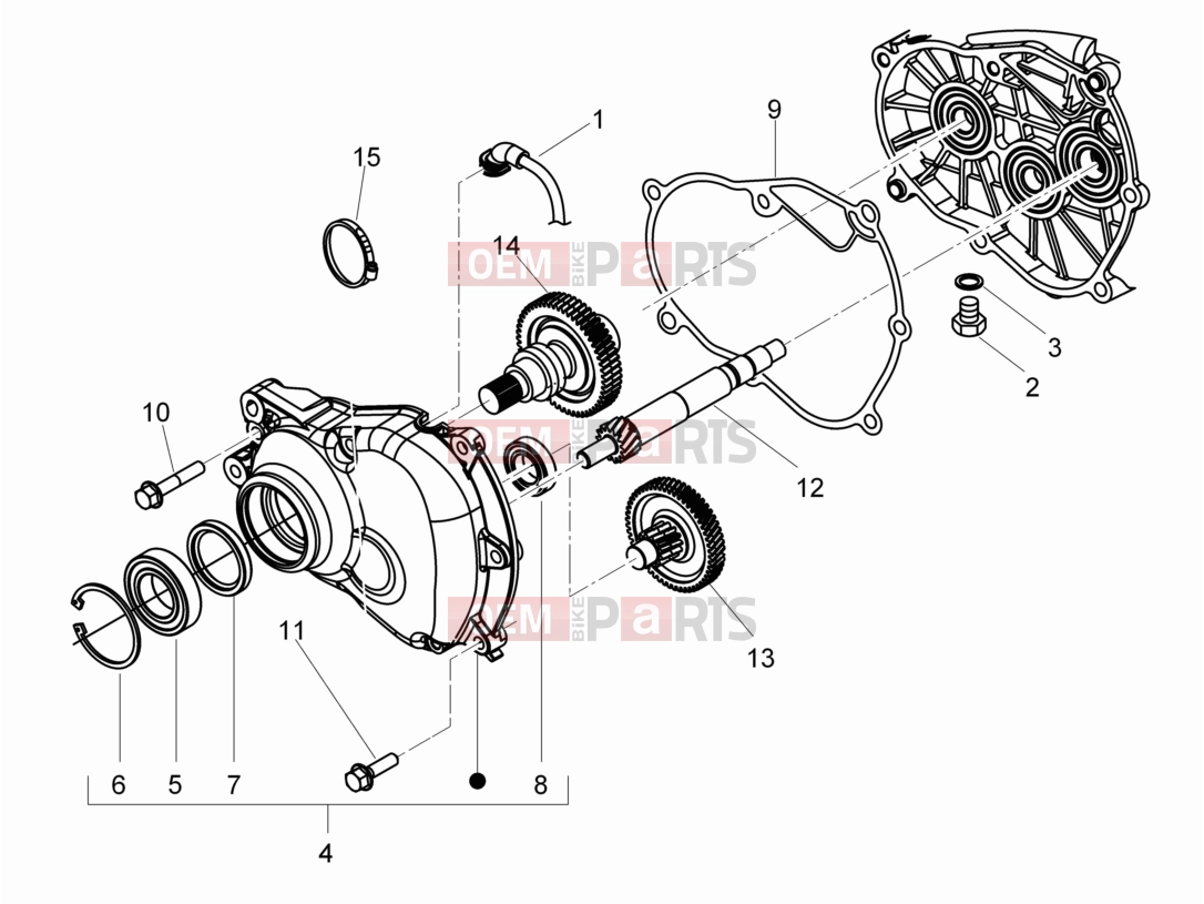 Engine » Reduction unit - Gilera Oregon 250 2007