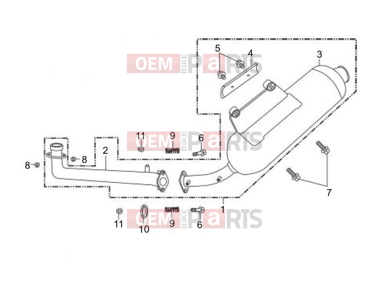 Engine » Silencer - Gilera Oregon 250 2008