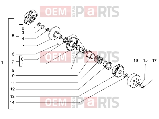 gilera Runner 50 2T Engine » Driven pulley