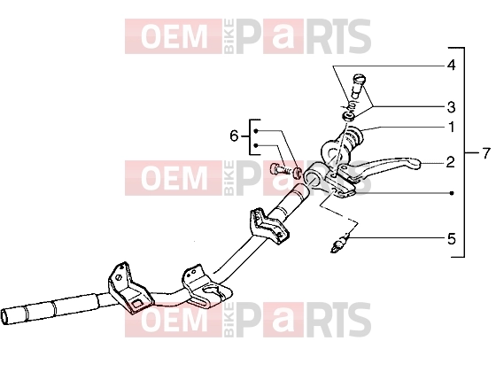 gilera Runner 50 2T Handlebars » Handlebars component parts