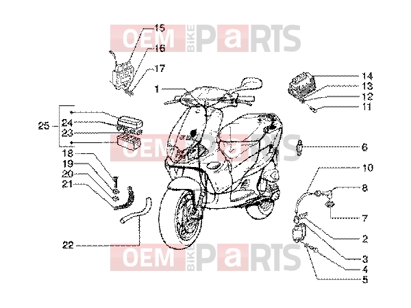 Electrical system » Electrical devices - Gilera Runner 125 FX 2T