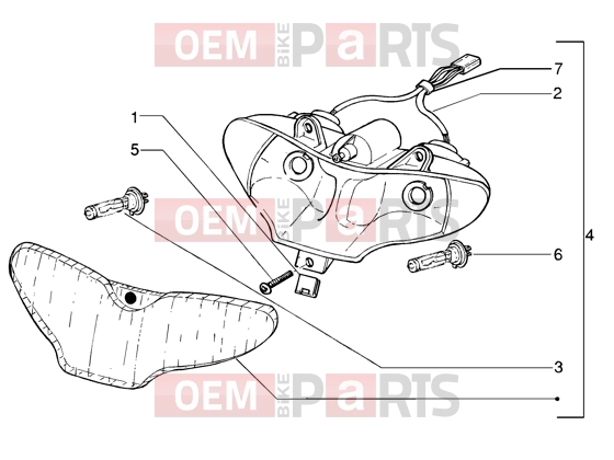 gilera Runner 125 VX 4T Electrical system » Optical unit