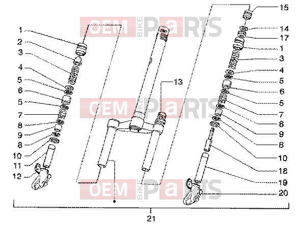 Suspensions-Wheels » Front fork - Gilera Runner 50 SP