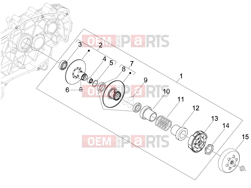 gilera 2015 Runner 50 SP Engine » Driven pulley