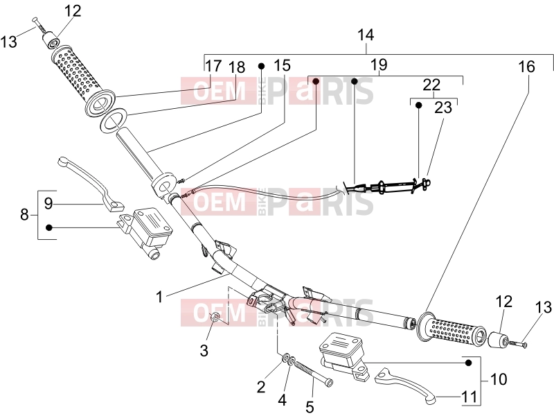 gilera 2007 Runner 50 SP Handlebars/Steering » Handlebars - Master cil.