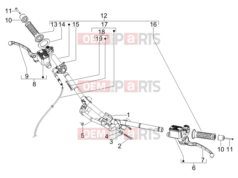 gilera 2009 Runner 50 SP Handlebars/Steering » Handlebars - Master cil.