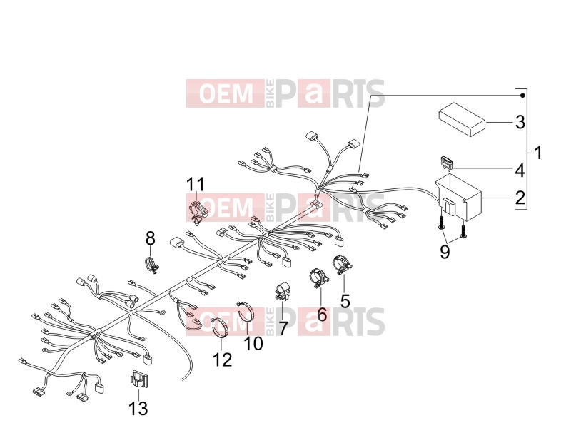 gilera 2009 Runner 50 SP Electrical system » Main cable harness