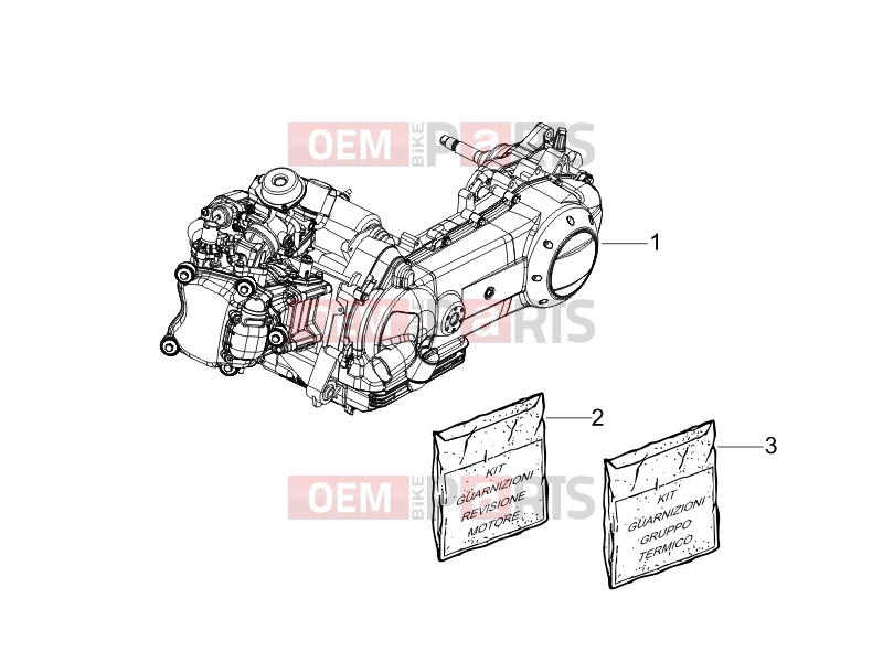 gilera 2010 Runner 125 ST 4T Engine » Engine, assembly