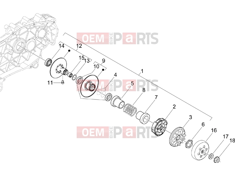 gilera 2012 Runner 125 ST 4T Engine » Driven pulley