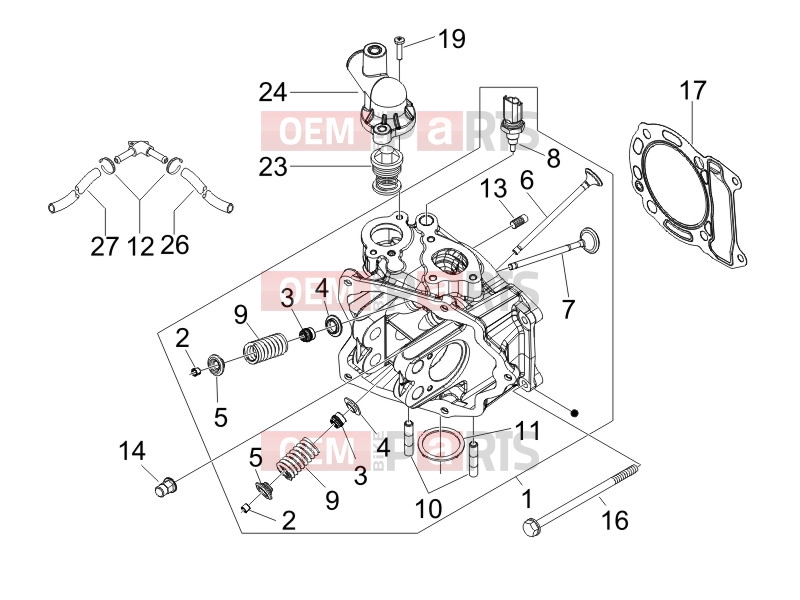 gilera 2008 Runner 200 ST 4T Engine » Head unit - Valve