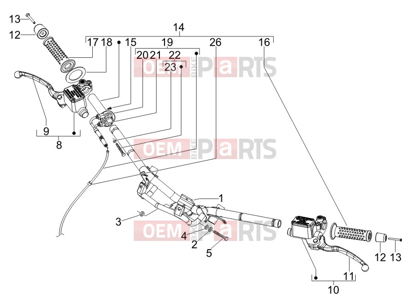 gilera 2010 Runner 200 ST 4T Handlebars/Steering » Handlebars - Master cil.