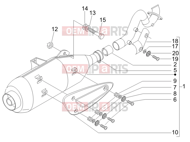 Engine » Silencer - Gilera Runner 125 VX 4T -SC- 2006