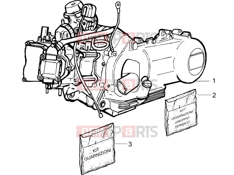 gilera 2005 Runner 200 VXR 4T Engine » Engine, assembly