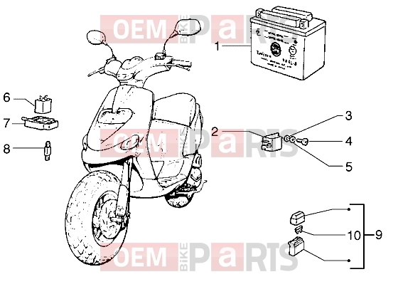 Electrical system » Electrical devices - Gilera Stalker 50