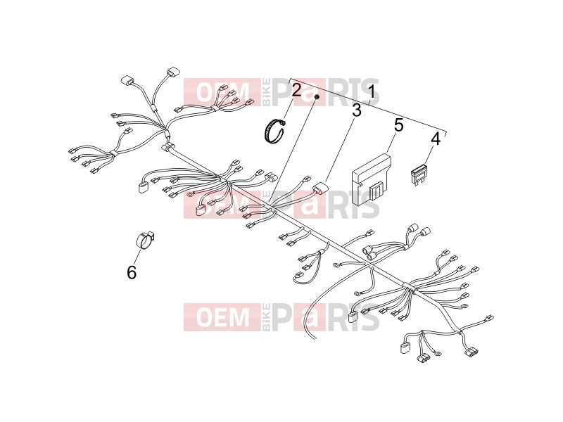 Electrical system » Main cable harness - Gilera Stalker 50 2006