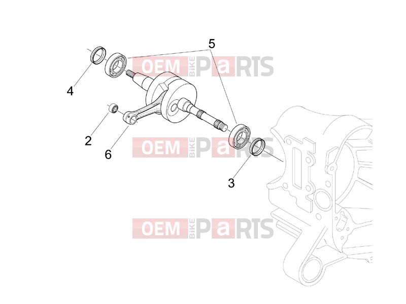 Engine » Crankshaft - Gilera Stalker 50 2007