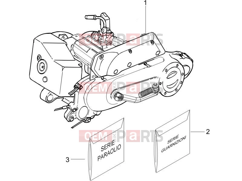 gilera 2010 Stalker 50 Engine » Engine, assembly