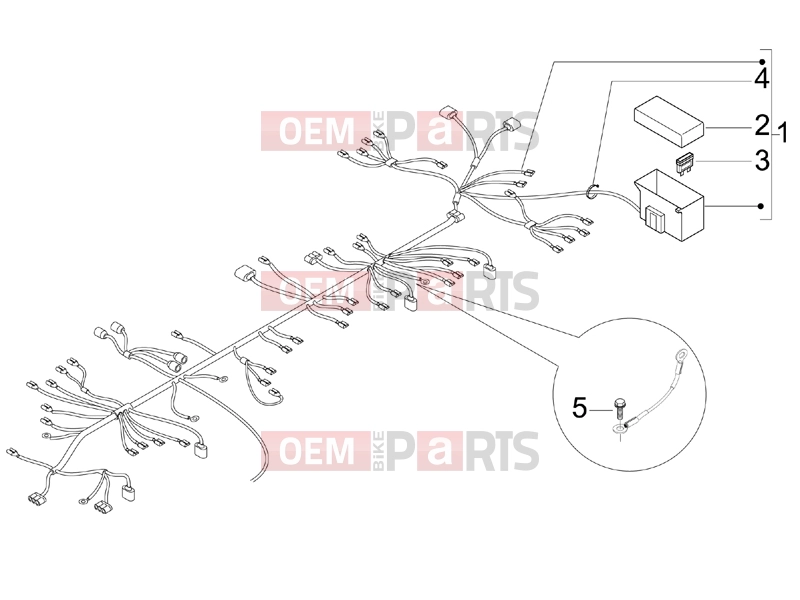 gilera 2011 Stalker 50 Electrical system » Main cable harness