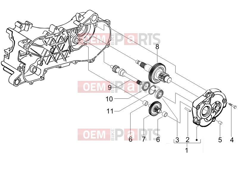 gilera 2011 Stalker 50 Engine » Reduction unit