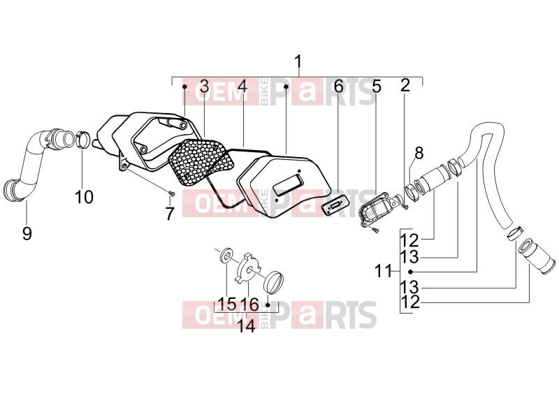 gilera 2012 Stalker 50 Engine » Secondary air box
