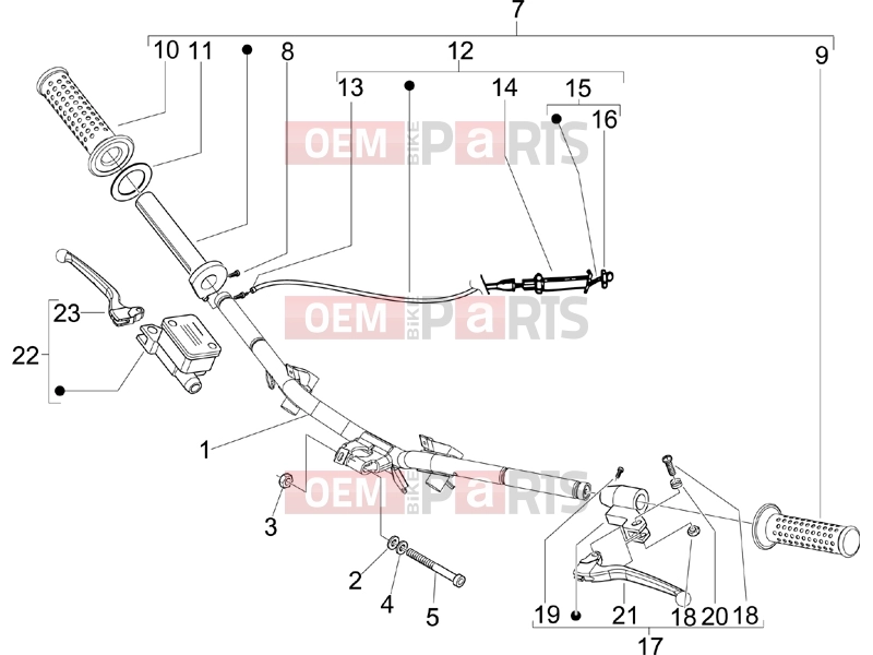 gilera 2008 Storm 50 Handlebars/Steering » Handlebars - Master cil.