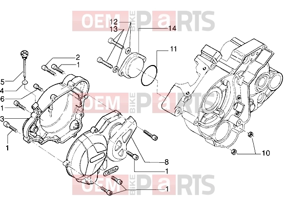 gilera Surfer Engine » Half crankcase covers
