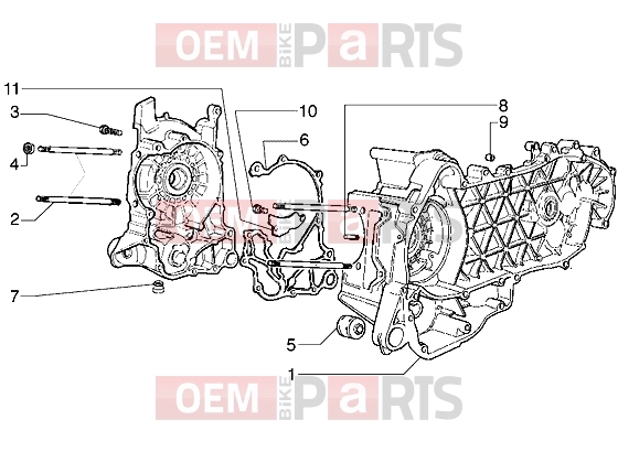 gilera Runner VX Engine » Crankcase