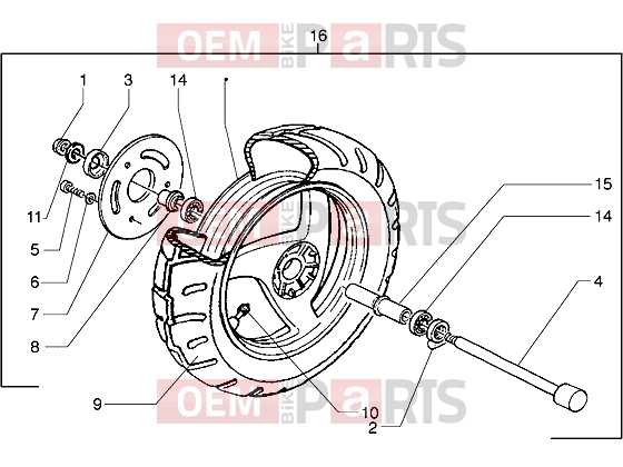 gilera Runner VX Electrical system » Front wheel