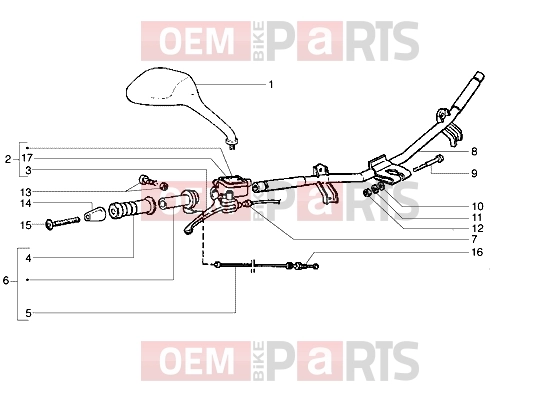 gilera Runner VX Handlebars » Handlebars component parts