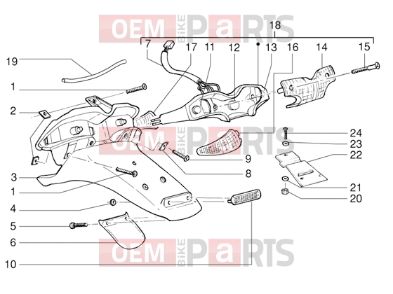 gilera Runner VX Electrical system » Rear tail lamp