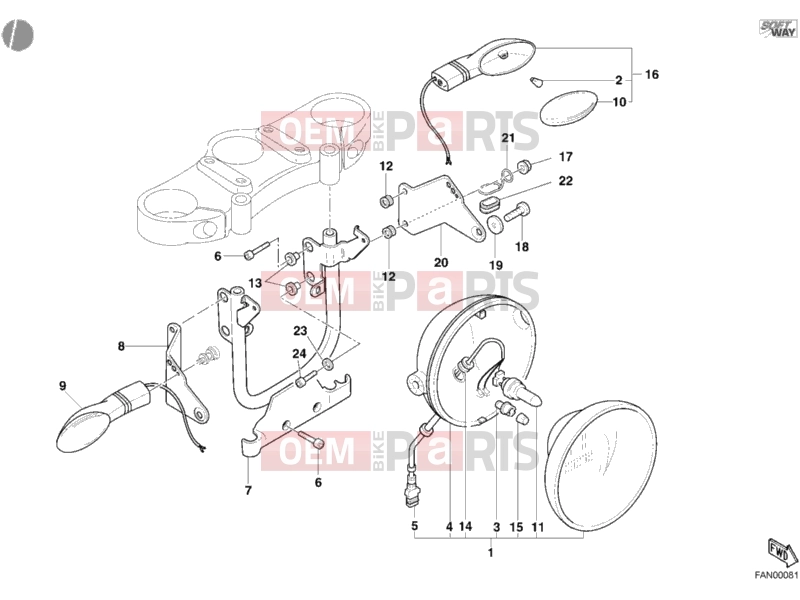 DUCATI 2008 Monster S4R HEADLIGHT » LIGHTING SYSTEM