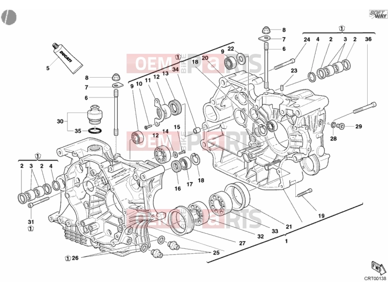 DUCATI 2008 Monster S4R CRANKCASE » ENGINE CASE