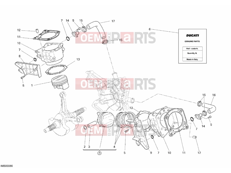 DUCATI 2008 Monster S4RS CYLINDER - PISTON » ENGINE CASE