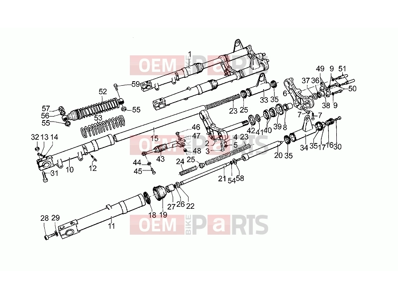 FRAME » Front fork - Motoguzzi SP 1000 1981