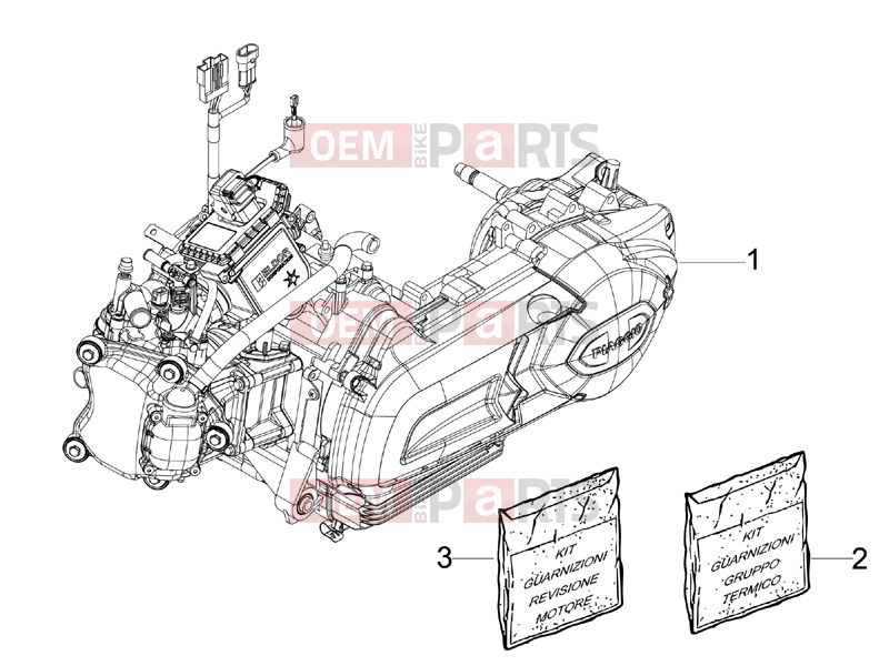 PIAGGIO MP3 125 ie 2008-2011 (EMEA) Engine » Engine, assembly