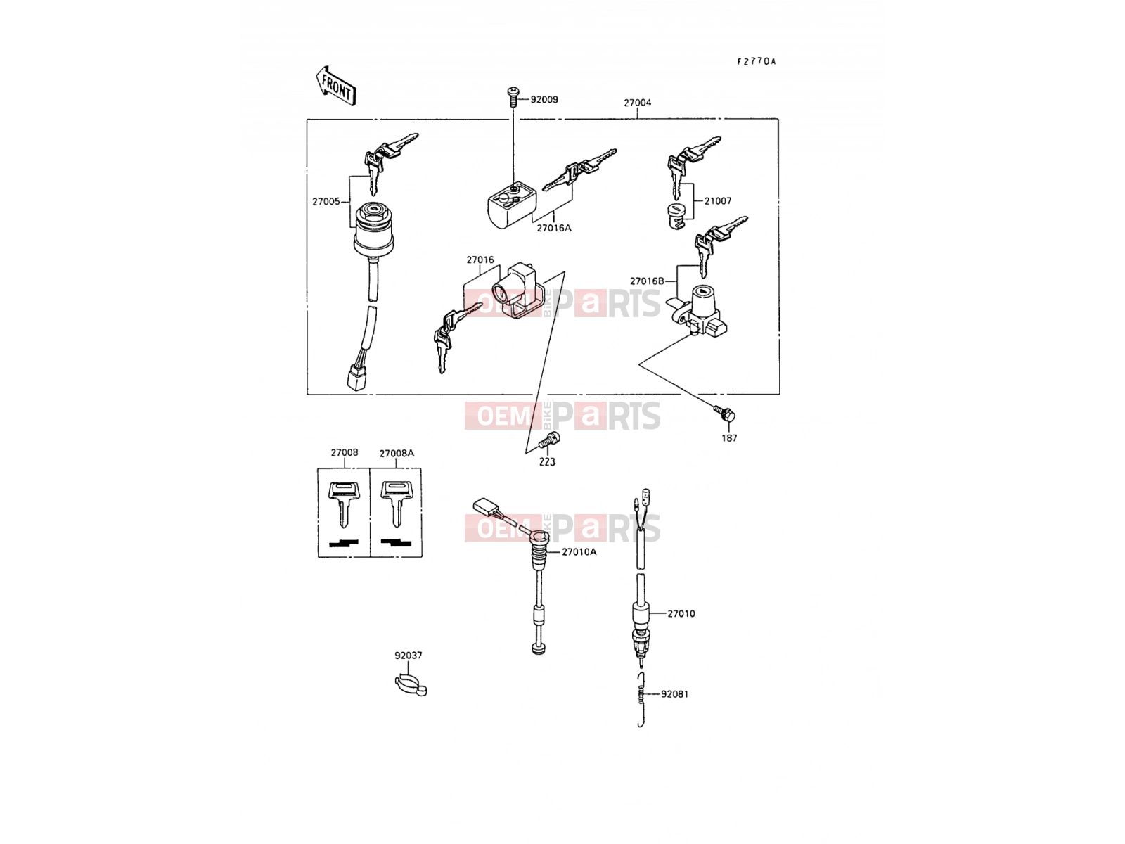Ignition Switch - Kawasaki AR80 (AR80-C8) 1990