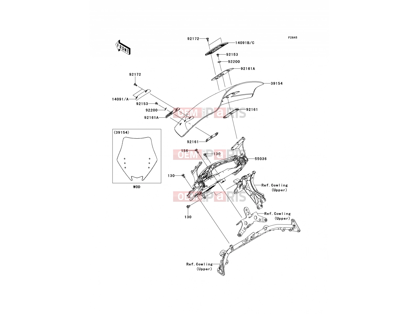 Windshield - Kawasaki 1400GTR ABS (ZG1400A9F) 2009