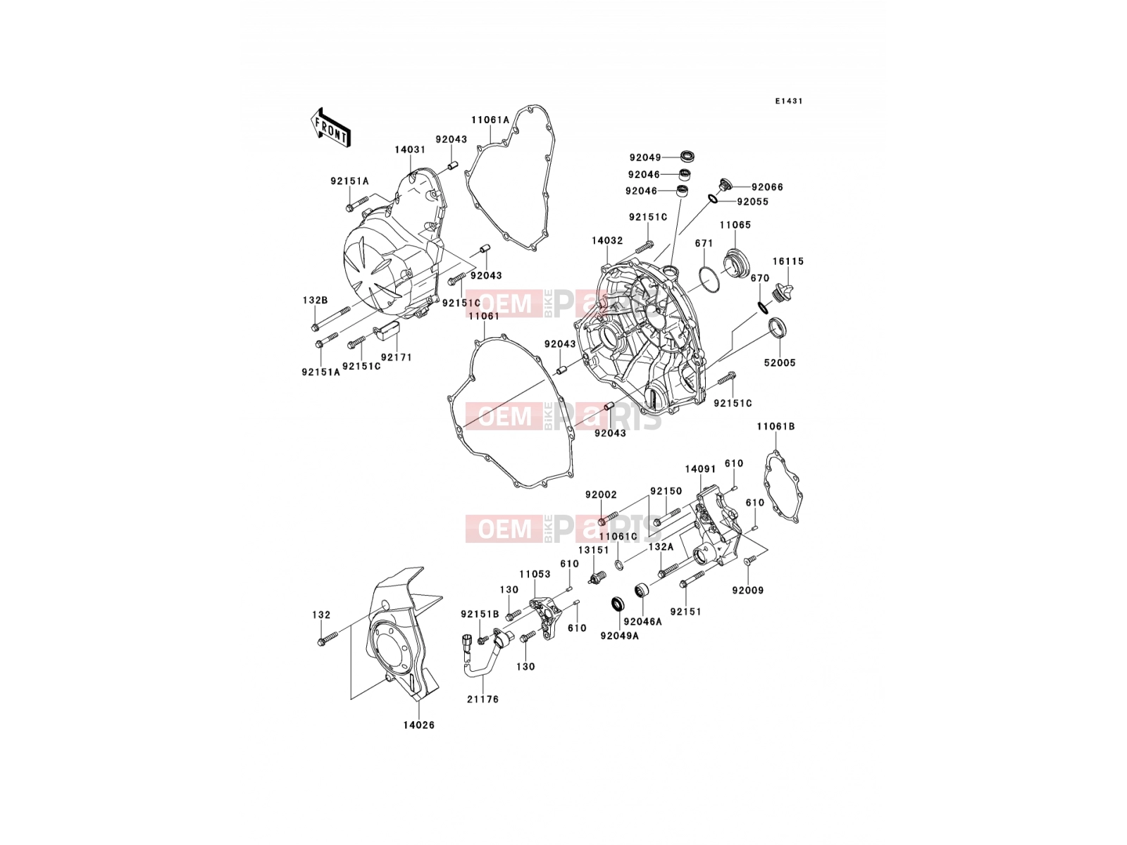 Engine Cover(s) - Kawasaki ER-6f ABS (EX650D9F) 2009