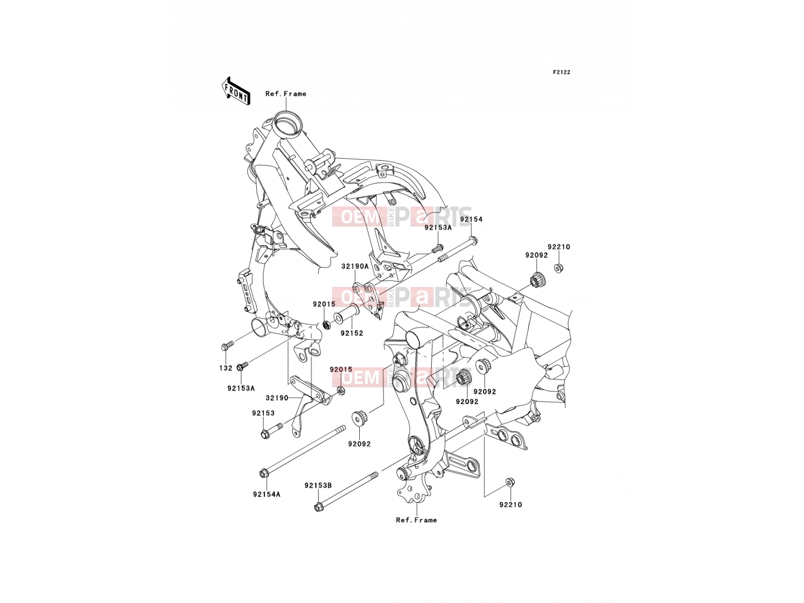 Engine Mount - Kawasaki ER-6f ABS (EX650D9F) 2009