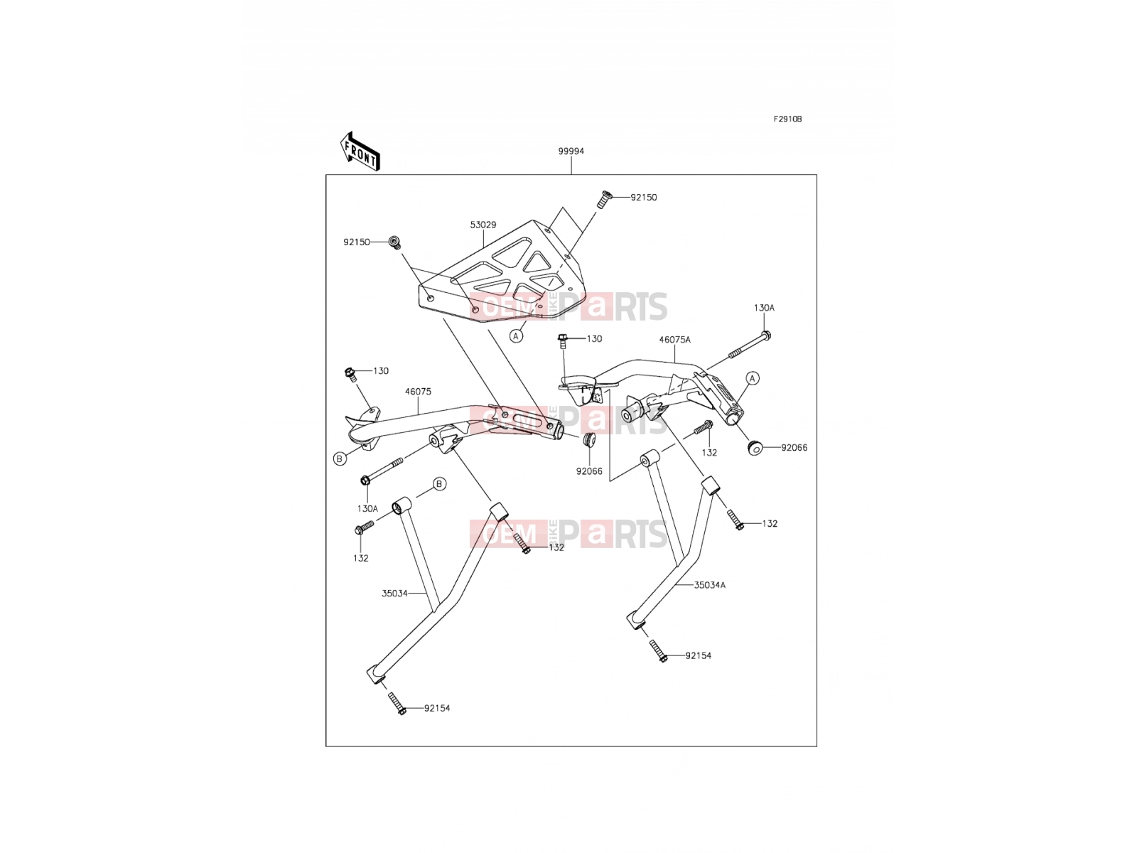 Accessory(Top Case Bracket) - Kawasaki ER-6f (EX650ECF) 2012