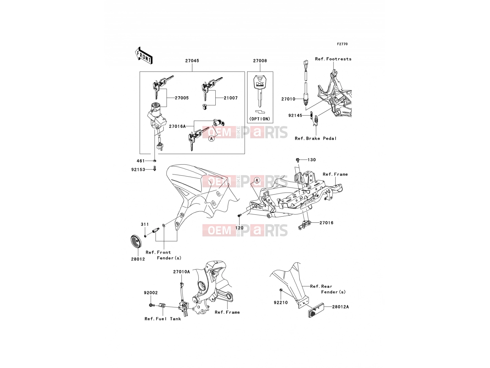 Ignition Switch - Kawasaki VERSYS ABS (KLE650DCFW) 2012