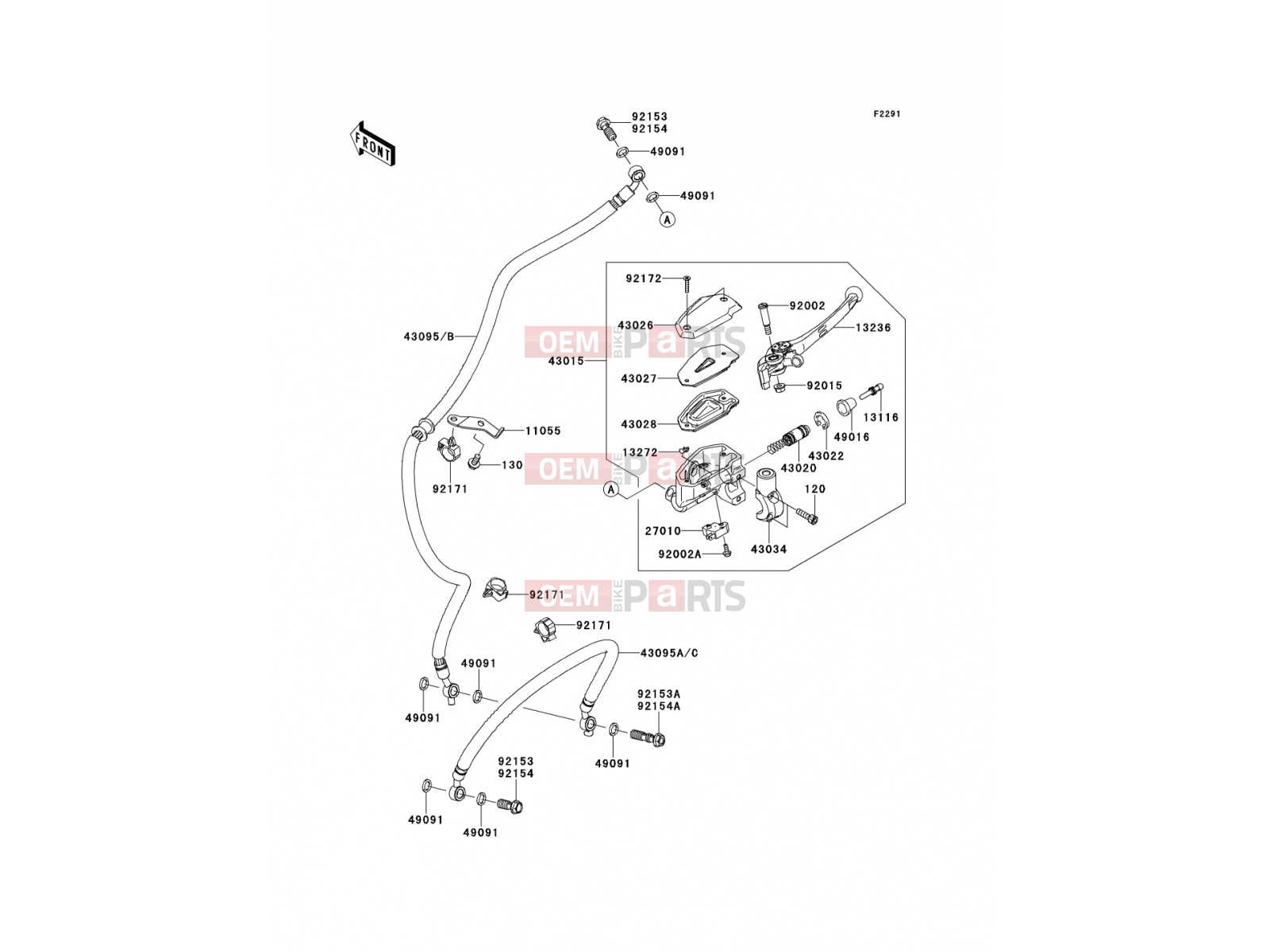 Front Master Cylinder - Kawasaki VERSYS (KLE650CDF) 2013