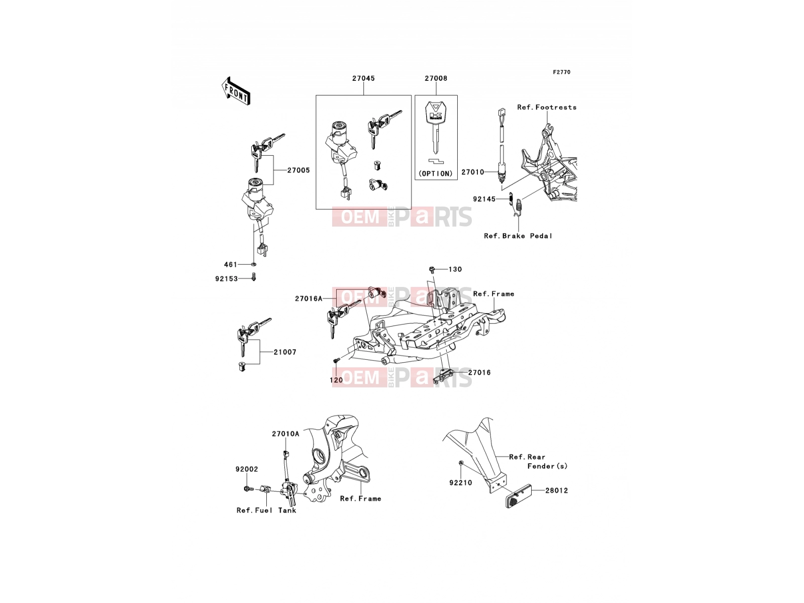 Ignition Switch - Kawasaki VERSYS ABS (KLE650DDF) 2013