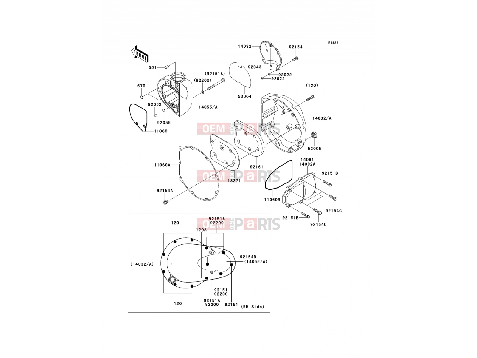 KAWASAKI 2013 Right Engine Cover(s)