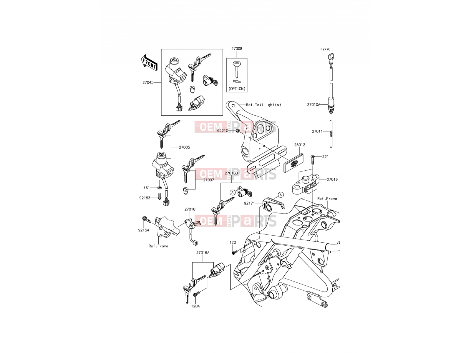 Ignition Switch - Kawasaki W800 (EJ800AFF) 2015