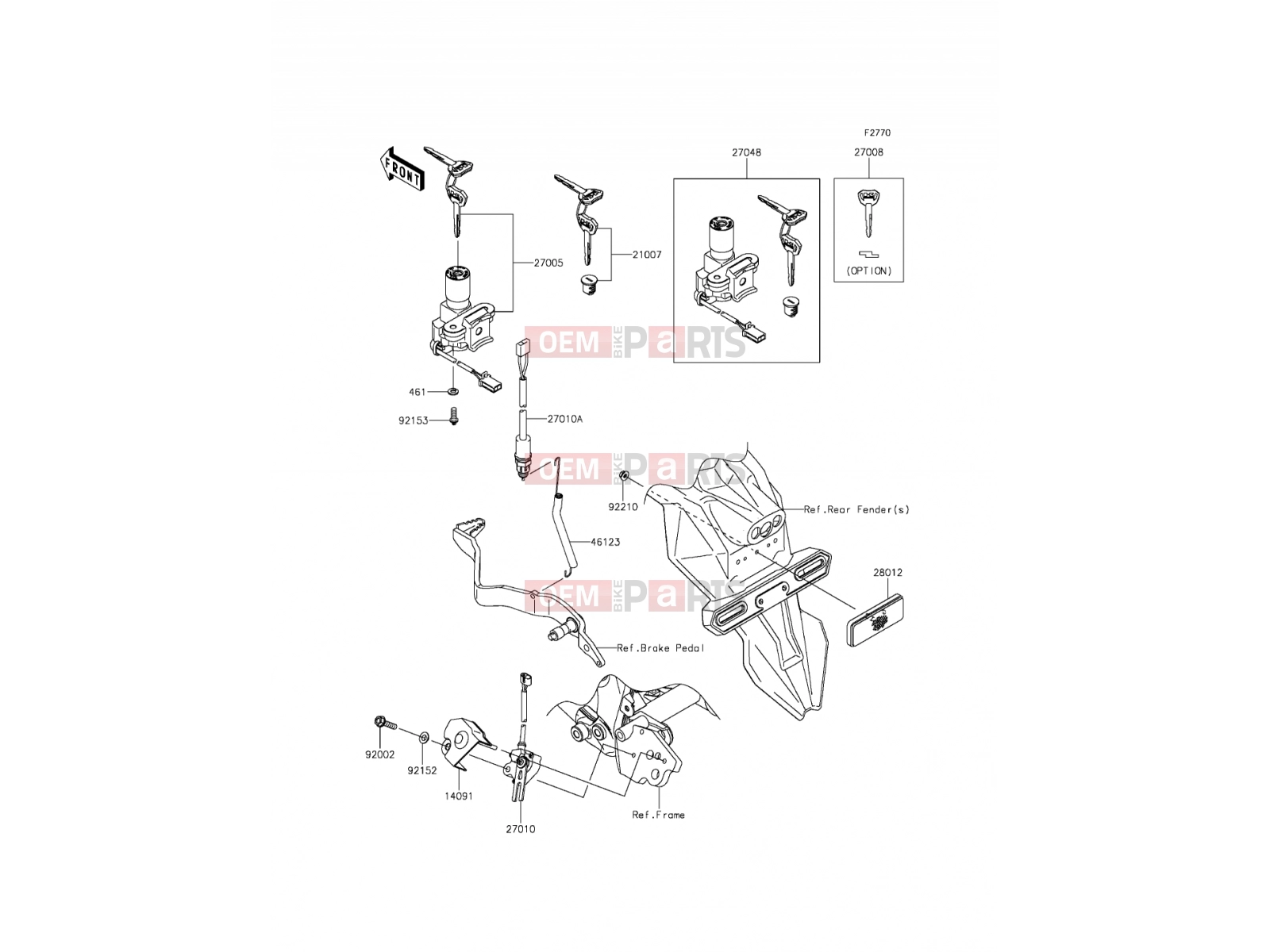 Ignition Switch - Kawasaki D-TRACKER (KLX150HGF) 2016