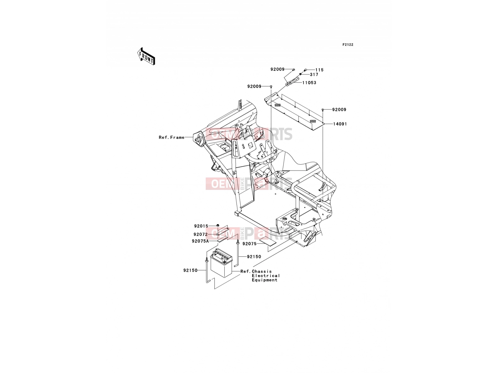 Engine Mount - Kawasaki MULE 600 (KAF400BCF) 2012